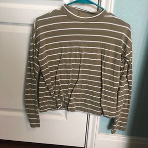 Everlane Mockneck Green Top